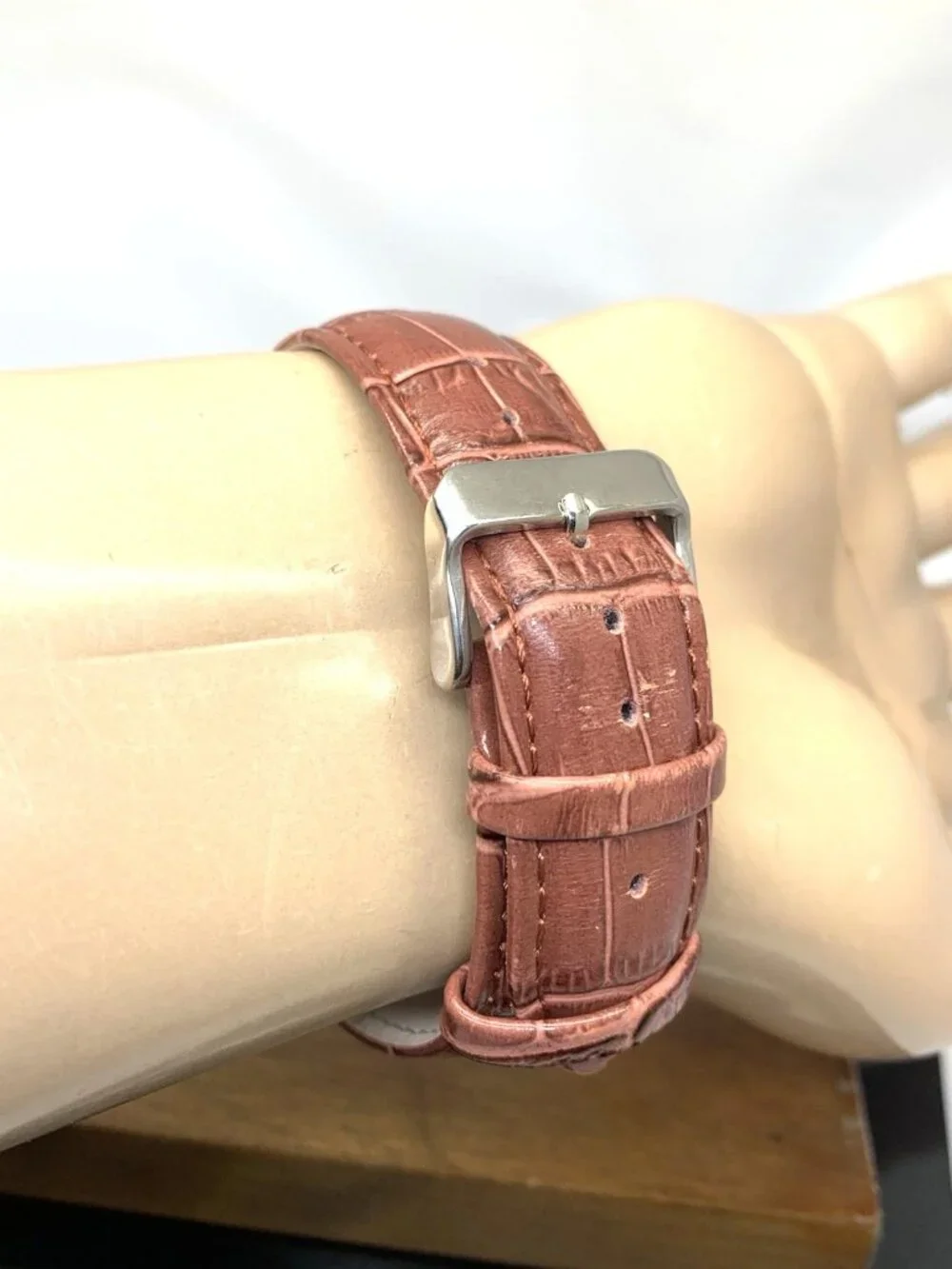 DC-3 Men's Watch 1499 Aviator Quartz Chronograph Brown Leather Strap 45mm